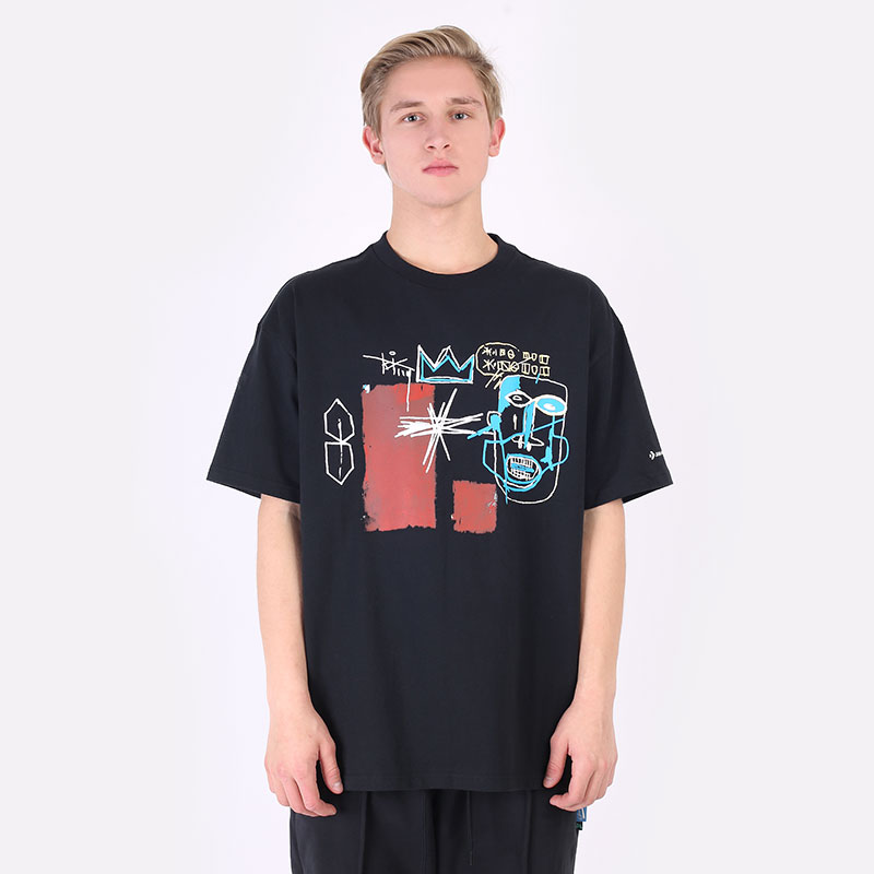 мужская черная футболка Converse Basquiat Elevated Graphic 10022255001 - цена, описание, фото 3